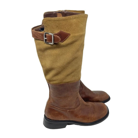 Matisse Suede and Leather Tan Cognac Brown Tall Riding Boots Size 7.5 - Picture 3 of 11